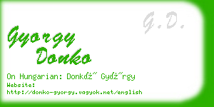 gyorgy donko business card